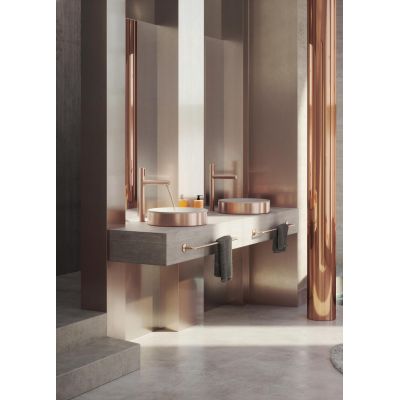 Umywalka 60x40 cm prostokątna nablatowa biała-dwukolorowa-brąz/beż 42004140 Axor Suite