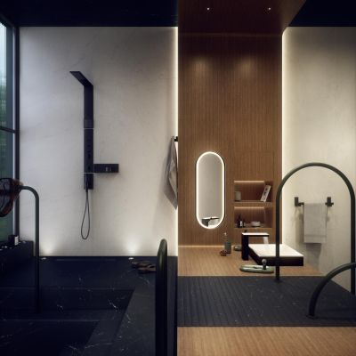 Axor ShowerComposition 12592000 deszczownica 42.5x11 cm prostokątna chrom