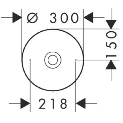 Umywalka 30x30 cm okrągła nablatowa biała-dwukolorowa-brąz/beż 42000140 Axor Suite