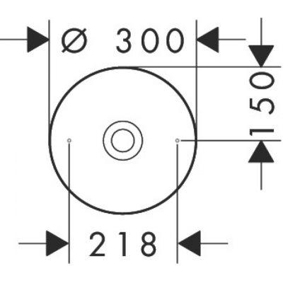 Umywalka 30x30 cm okrągła nablatowa biała-dwukolorowa-czarna 42000670 Axor Suite