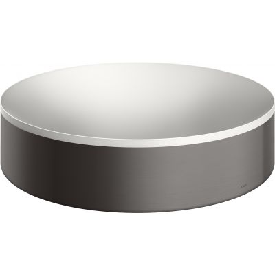 Umywalka 40x40 cm okrągła nablatowa biała-dwukolorowa-czarna 42001340 Axor Suite