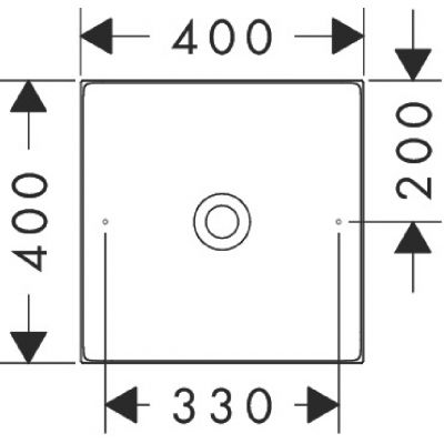 Umywalka 40x40 cm kwadratowa nablatowa biała-dwukolorowa-srebrna 42003000 Axor Suite