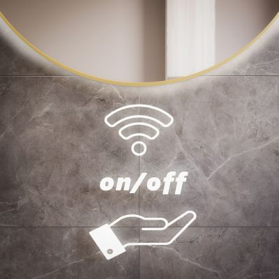 Lustro 90x90 cm okrągłe z oświetleniem 5904107913391 Baltica Design Bright
