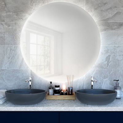 Lustro 90x90 cm okrągłe z oświetleniem 5904107913506 Baltica Design Bright