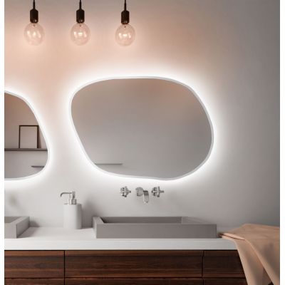 Lustro 100x71 cm z oświetleniem biały 5904107920801 Baltica Design Bright Stain IV