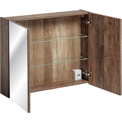 Szafka 80x17x65 cm z lustrem dąb SANTAFEOAK8480A2D Comad Sante Fe Oak