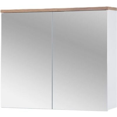 Szafka 80x20x69.4 cm z lustrem biała BALIWHITE841FSC Comad Bali White