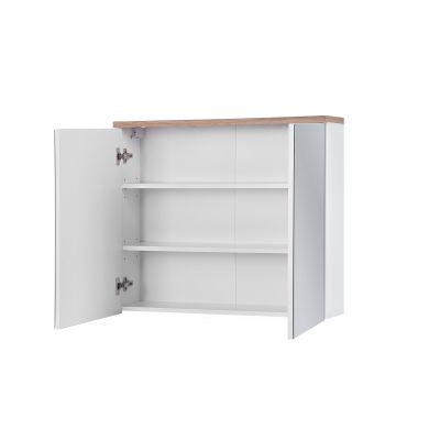 Szafka 80x20x69.4 cm z lustrem biała BALIWHITE841FSC Comad Bali White