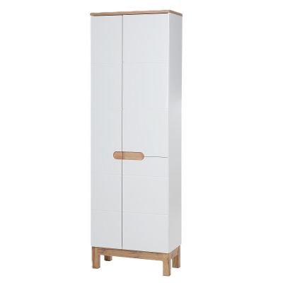Szafka 60x33x187 cm boczna stojąca biała BALIWHITE900FSC Comad Bali White