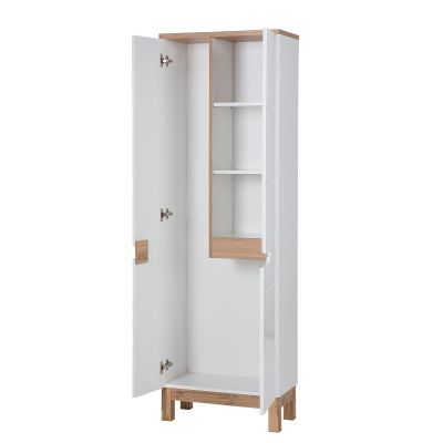 Szafka 60x33x187 cm boczna stojąca biała BALIWHITE900FSC Comad Bali White