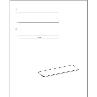 Blat naszafkowy 141x46 cm dąb CAPRIOAK893FSC Comad Capri Oak