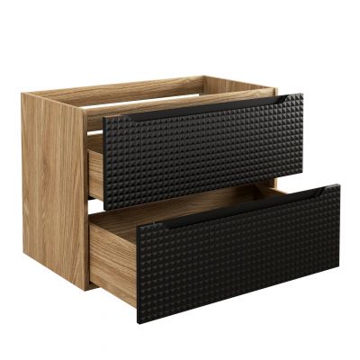 Szafka 80x46x57 cm czarna-dab LUXORBLACK82802S Comad Luxor Black