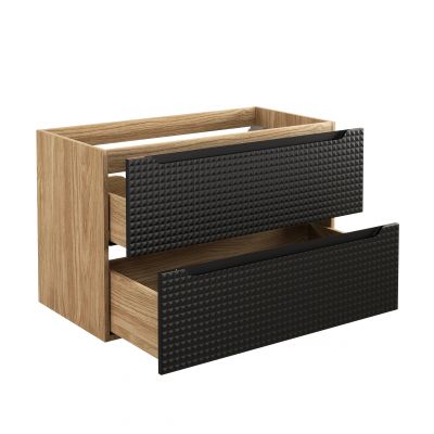 Szafka 90x46x57 cm czarna-dab LUXORBLACK82902S Comad Luxor Black