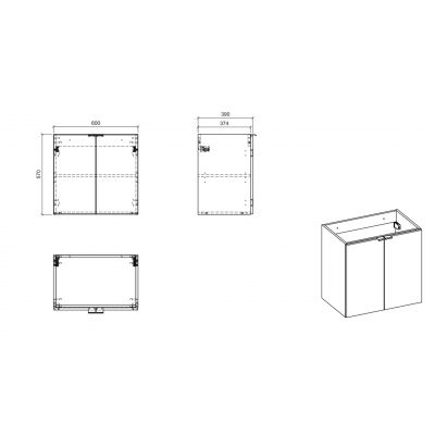Zestaw Comad NOVABLACKB8960, NOVAOAKA82602D