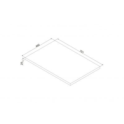 Blat 70x46 cm dąb OCEAN8970 Comad Ocean