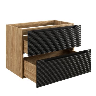 Szafka 80x46x57 cm czarna-dab OCEANBLACK82802S Comad Ocean Black