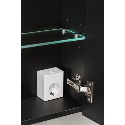 Comad Santa Fe Black szafka 35x33x160 cm boczna wisząca czarna SANTA FE BLACK 80-01-B-1D2S