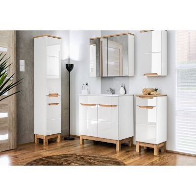 Szafka 35x33x187 cm boczna stojąca biała BALIWHITE804FSC Comad Bali White