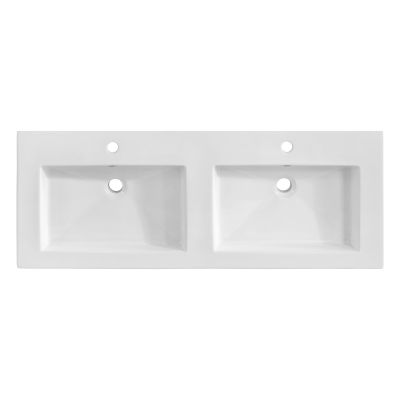 Umywalka 121x46 cm prostokątna meblowa-podwójna biała UM8070SPIRIT120D Comad Spirit