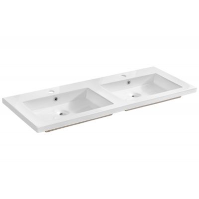 Umywalka 121x46 cm prostokątna meblowa-podwójna biała UM8070SPIRIT120D Comad Spirit