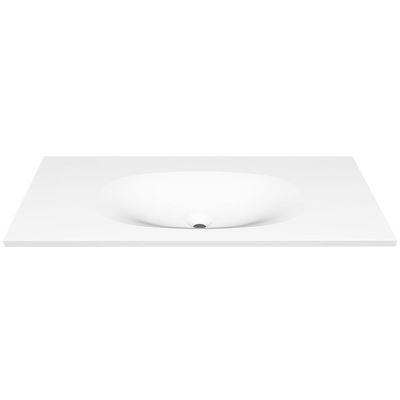 Umywalka 100x45 cm prostokątna wpuszczana-z blatem biała U1000MCOTGBO Cristalstone Armonico
