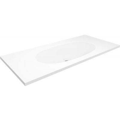 Umywalka 100x45 cm prostokątna wpuszczana-z blatem biała U1000MCOTGBO Cristalstone Armonico