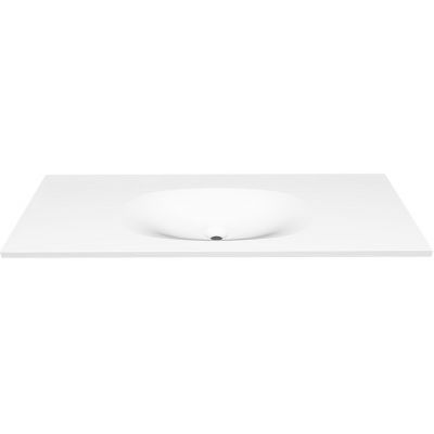 Umywalka 120x45 cm prostokątna wpuszczana-z blatem biała U1200MCOTGBO Cristalstone Armonico