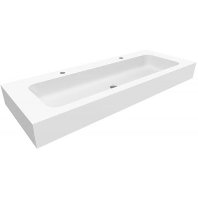 Umywalka 120x45 cm prostokątna ścienna biała U1200MOT Cristalstone Linea Simpla