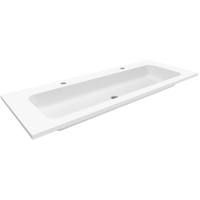Umywalka 120x45 cm prostokątna wpuszczana biała U1200MOTCR Cristalstone Linea Simpla