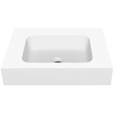 Umywalka 60x45 cm prostokątna ścienna biała U600MCOTBO Cristalstone Linea Simpla