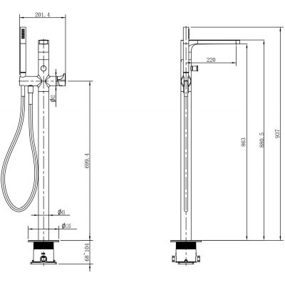 Cersanit Inverto S951286 bateria wannowa