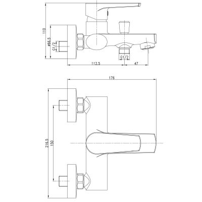 Cersanit Moduo S951346 bateria wannowo-prysznicowa