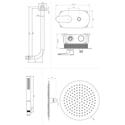 Cersanit Inverto S951285 bateria wannowo-prysznicowa podtynkowa