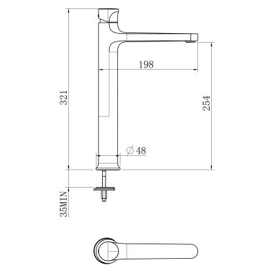 Cersanit Inverto S951301 bateria umywalkowa