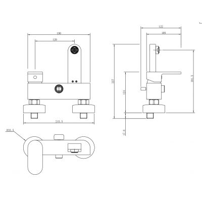 Cersanit Crea S951307 bateria wannowo-prysznicowa
