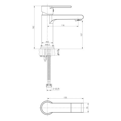 Cersanit Verso S951404 bateria umywalkowa