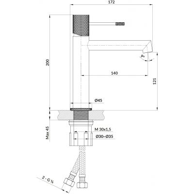 Cersanit Zen S951595 bateria umywalkowa stojąca czarny