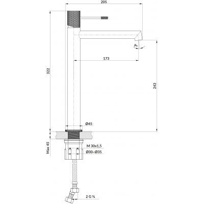 Cersanit Zen S951596 bateria umywalkowa stojąca czarny