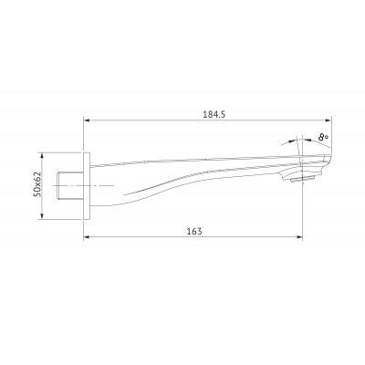 Cersanit Larga S951707 wylewka do baterii