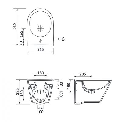 Bidet wiszący K35043 Cersanit City