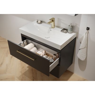 Szafka 79.4x44.4x57.2 cm podumywalkowa wisząca antracyt S164037 Cersanit Larga