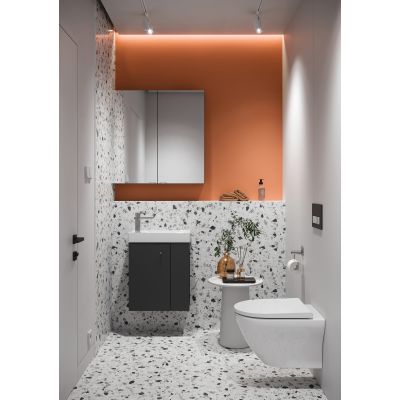 Szafka 49.2x21.5x55.1 cm podumywalkowa wisząca antracyt S164056DSM Cersanit Larga