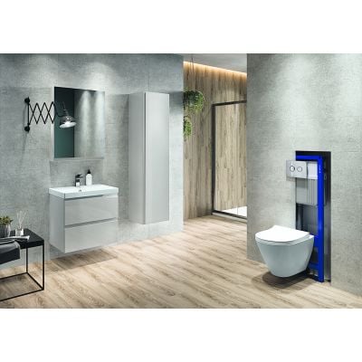 Umywalka z szafką 60 cm białą S801223DSM Cersanit Moduo