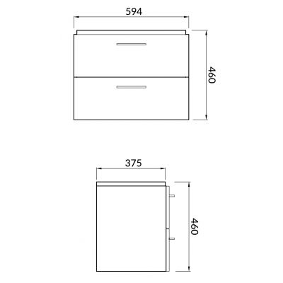 Umywalka z szafką 60 cm białą S801318DSM Cersanit Mille