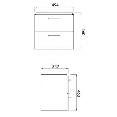 Umywalka z szafką S801320DSM Cersanit Mille