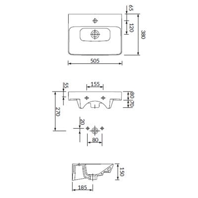 Umywalka z szafką S801320DSM Cersanit Mille