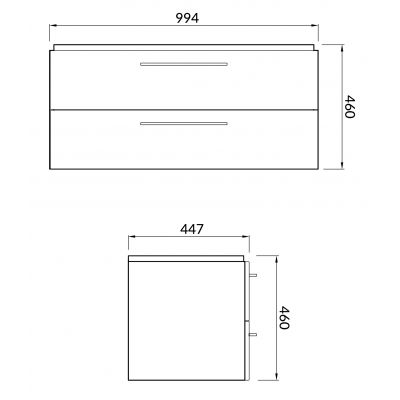Umywalka z szafką 101 cm orzech S801331DSM Cersanit Mille