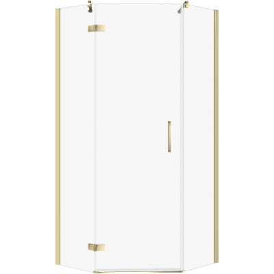 Kabina prysznicowa 80x80 cm złoty połysk/szkło przezroczyste S584085 Cersanit City