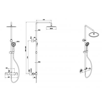 Cersanit City S951340 zestaw prysznicowy