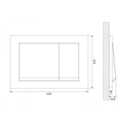 Przycisk spłukujący do wc czarny K970574 Cersanit Enter